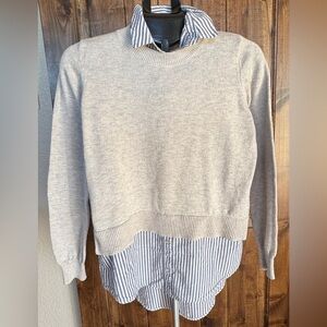Beige Long Sleeve Sweatshirt